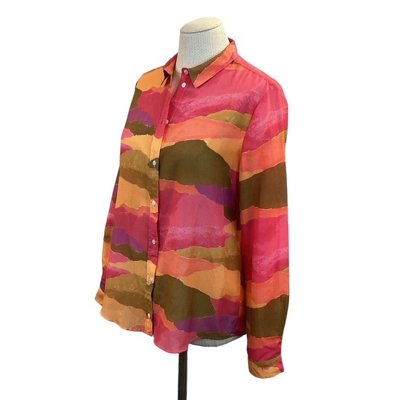 NWT Sezane S Podgurska Made in Portugal Blouse Button Up - Picture 11 of 11